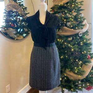 Banana Republic Tweed Chiffon Work Dress